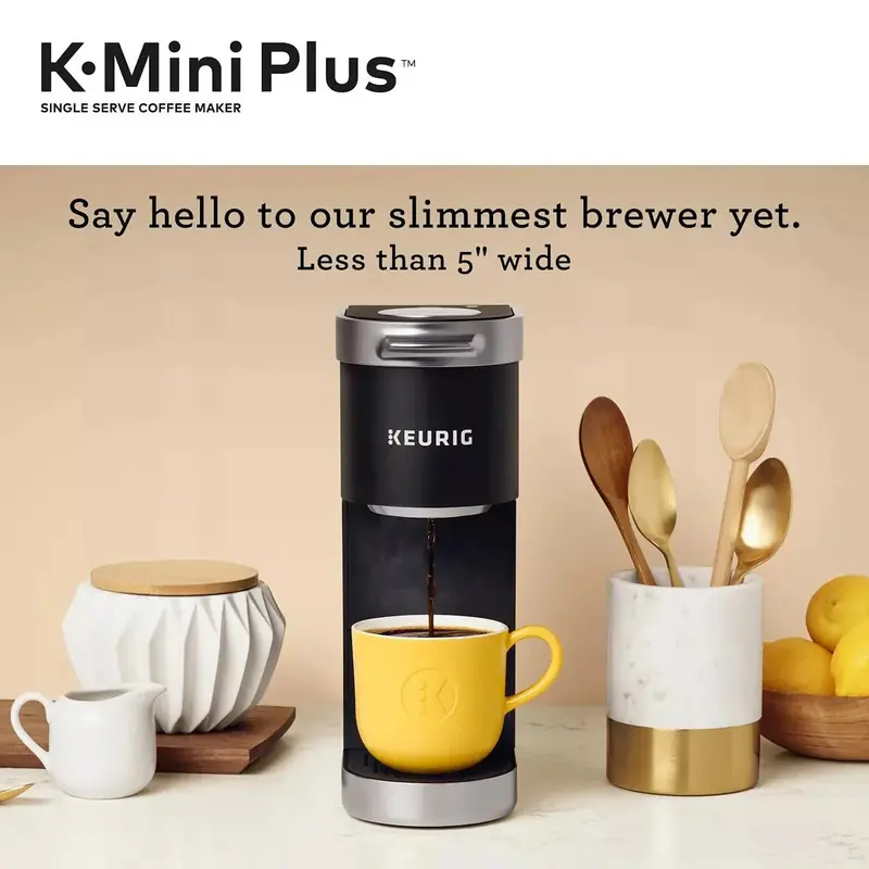 Keurig K-Mini Plus Single-Serve Coffee Maker — Compact Brew System with Strong Brew Option