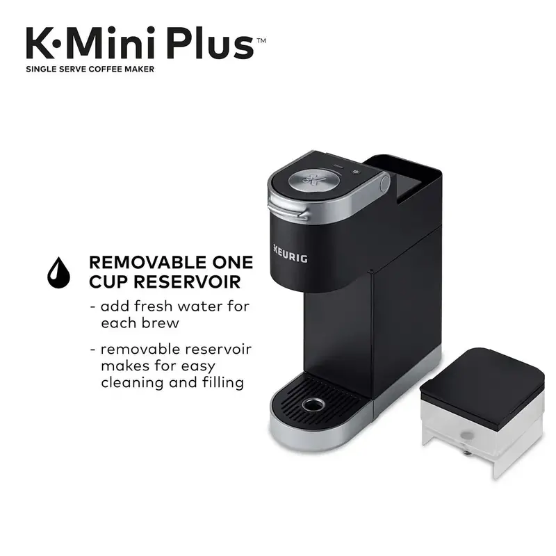 Keurig K-Mini Plus Single-Serve Coffee Maker — Compact Brew System with Strong Brew Option