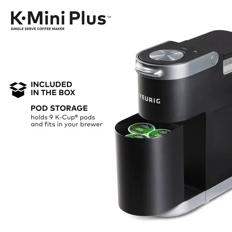 Keurig K-Mini Plus Single-Serve Coffee Maker — Compact Brew System with Strong Brew Option