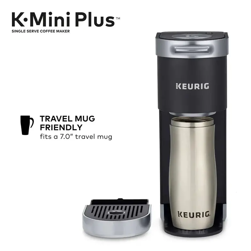 Keurig K-Mini Plus Single-Serve Coffee Maker — Compact Brew System with Strong Brew Option