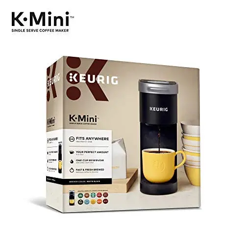 Keurig K-Mini Single-Serve Coffee Brewer – Compact, One-Touch Brewing, Compatible with All K-Cup Pods (Black)