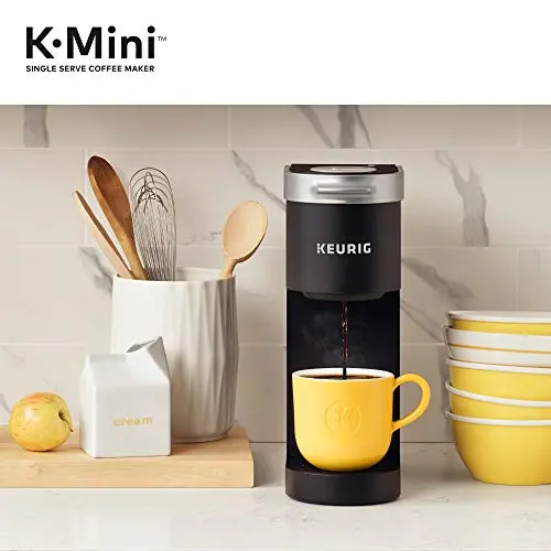 Keurig K-Mini Single-Serve Coffee Brewer – Compact, One-Touch Brewing, Compatible with All K-Cup Pods (Black)
