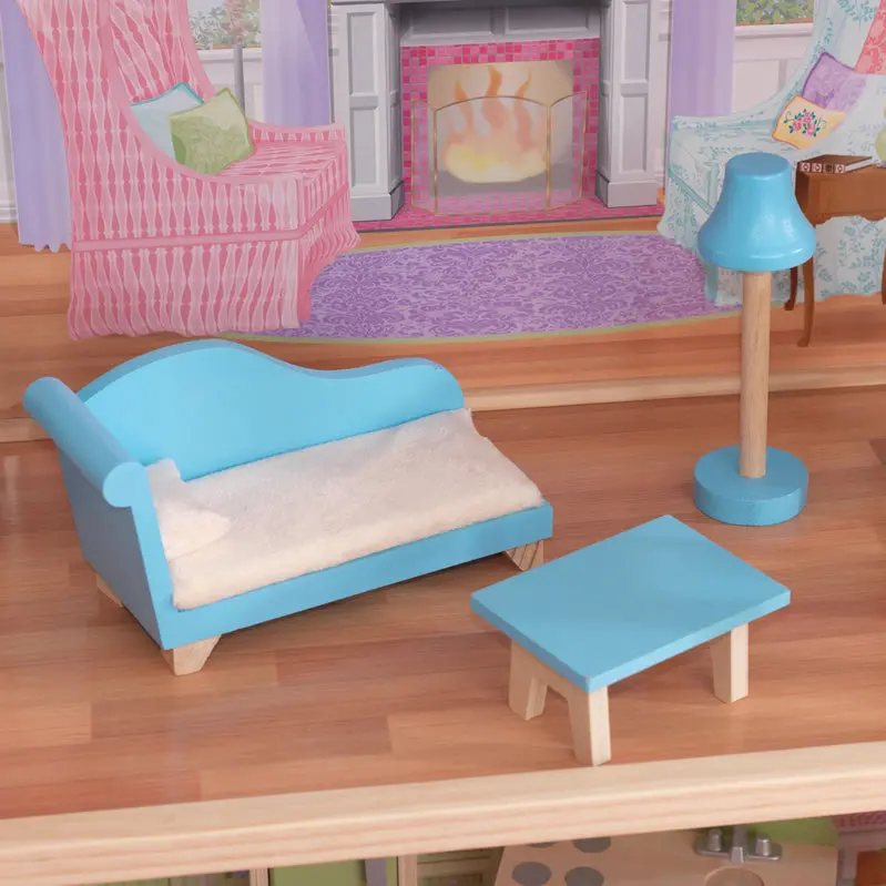 KidKraft Majestic Mansion Dollhouse – Three-Story Wooden Playset with 34 Decorative Accessories