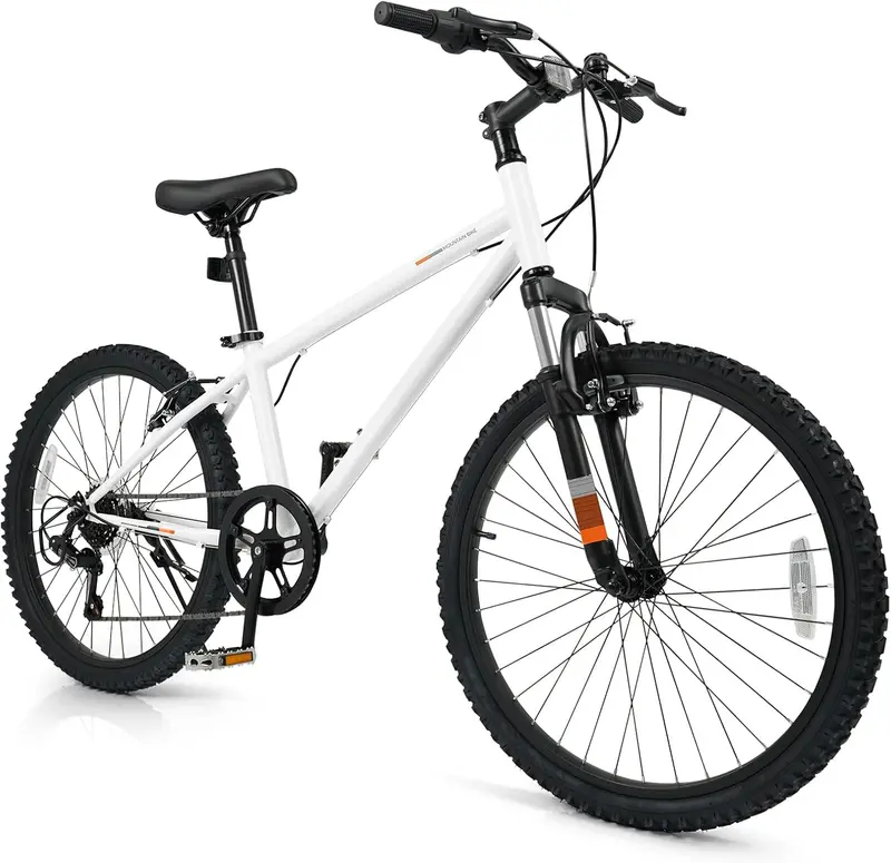 Kids’ 20- and 24-Inch Mountain Bike – 6-Speed Drivetrain with Front Suspension Fork