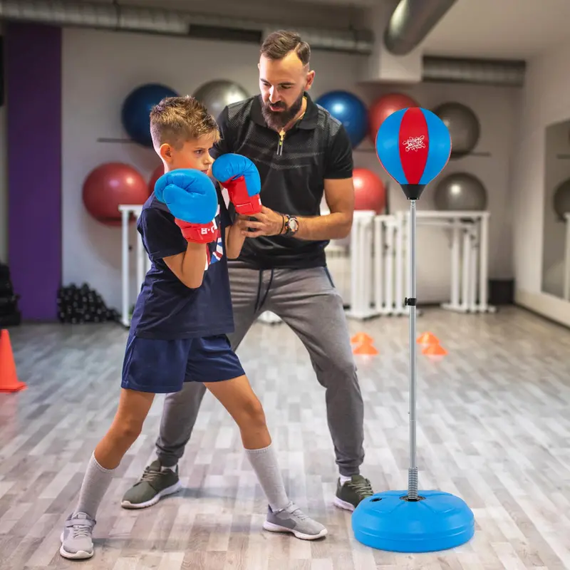 Kids’ Adjustable Punching Bag Set – Includes Reflex Ball and Safe Boxing Toy Components 2
