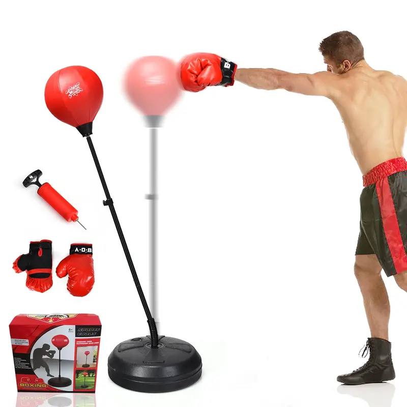 Kids’ Adjustable Punching Bag Set – Includes Reflex Ball and Safe Boxing Toy Components