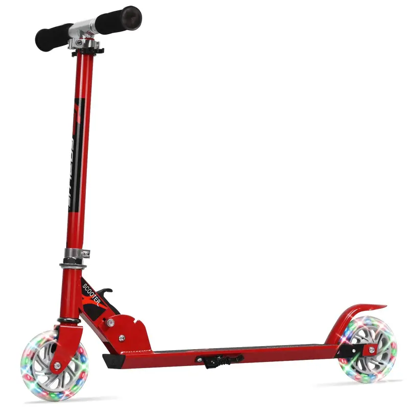 Kids’ Folding Kick Scooter – Aluminum Frame with Dual Flashing LED Wheels 1