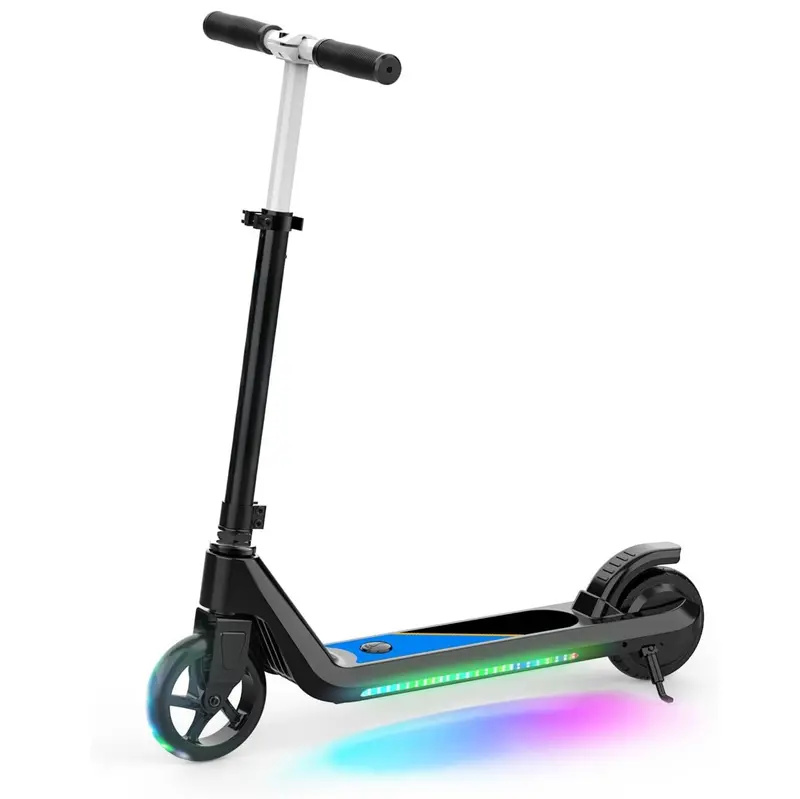 Kids’ LED-Equipped Electric Scooter (Ages 6–10) with Speed Control & Safety Lights