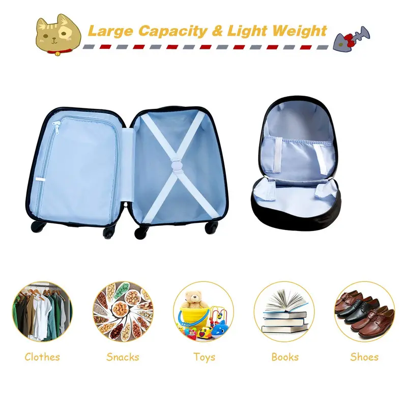 Kids’ Luggage Set – Two-Piece Carry-On Collection (12-inch and 16-inch) with Lightweight Design