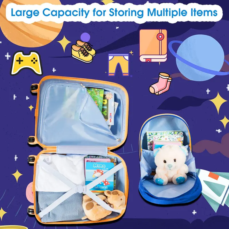 Kids’ Luggage Set – Two-Piece Carry-On Collection (12-Inch and 18-Inch)