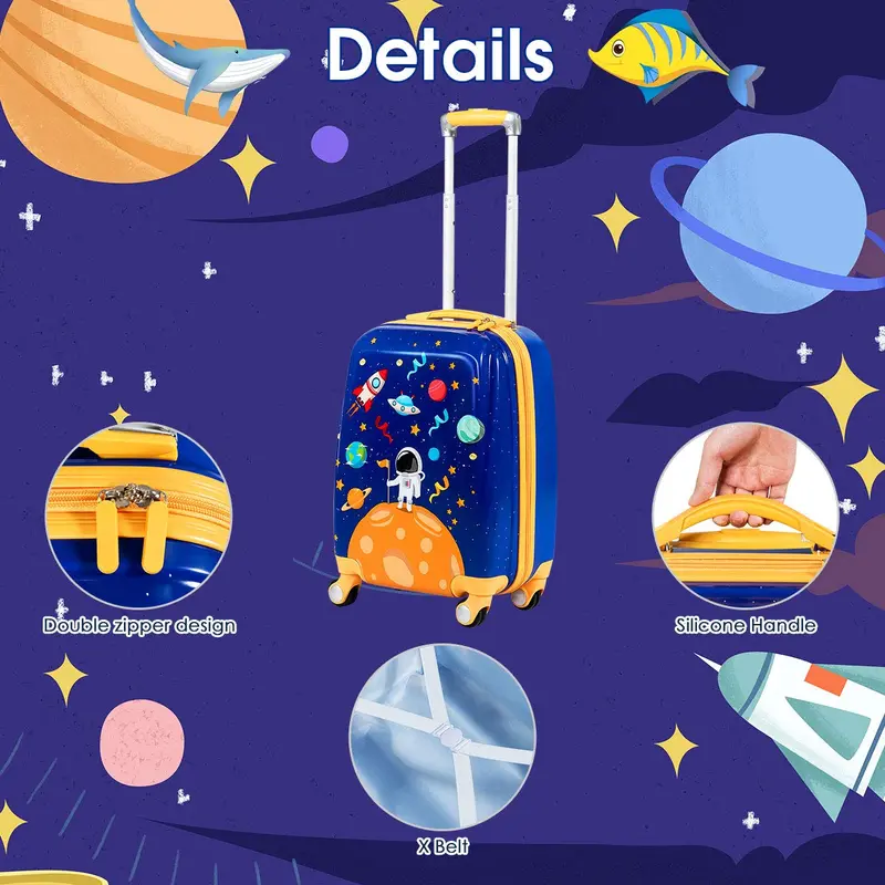 Kids’ Luggage Set – Two-Piece Carry-On Collection (12-Inch and 18-Inch)