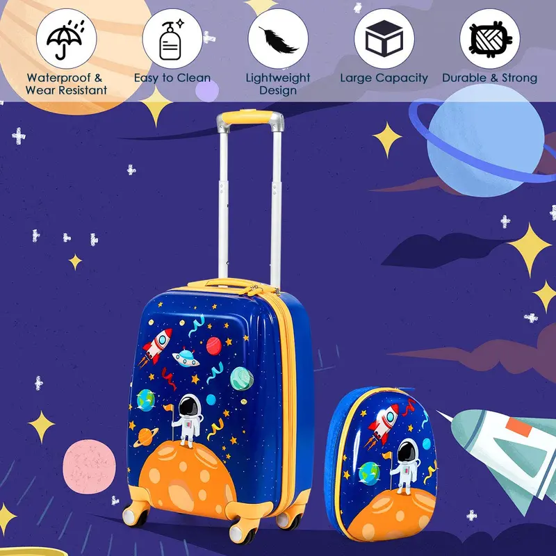 Kids’ Luggage Set – Two-Piece Carry-On Collection (12-Inch and 18-Inch)