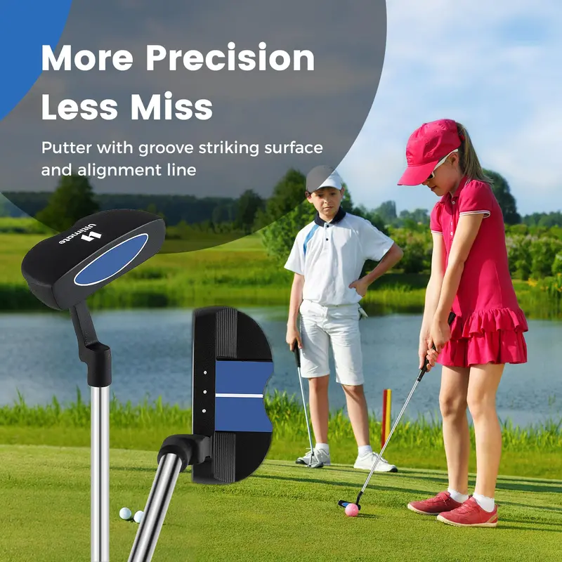 Kids' Right-Handed Golf Club Set for Ages 8–10 with Stand Bag