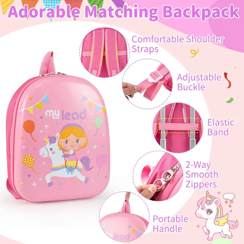 Kids’ Spinner Luggage Set – 2-Piece Pink Travel Suitcase Combo for Boys & Girls