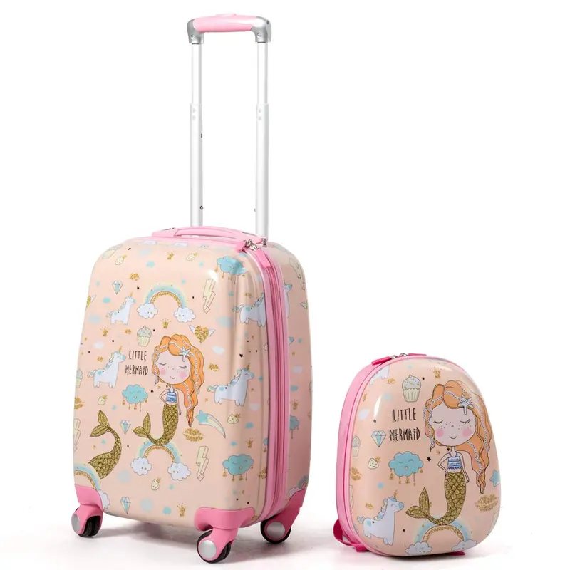 Kids’ Travel Luggage Set – 12-Inch and 18-Inch Carry-On Suitcases Designed for Young Travelers