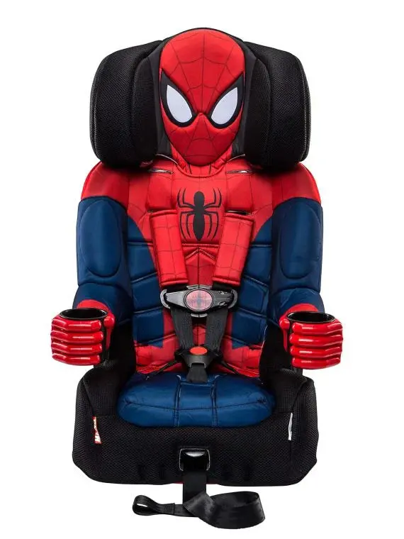 KidsEmbrace Marvel Spider-Man 2-in-1 Car Seat — Convertible Booster with LATCH & 5-Point Harness