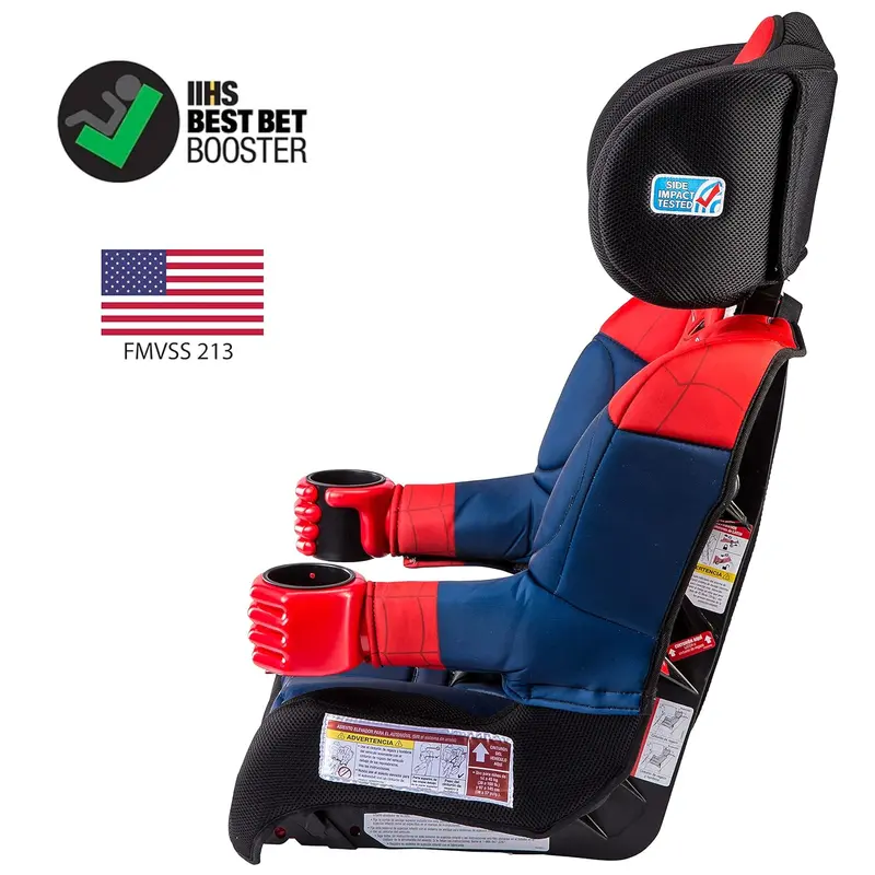 KidsEmbrace Marvel Spider-Man 2-in-1 Car Seat — Convertible Booster with LATCH & 5-Point Harness