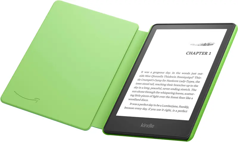 Kindle Paperwhite Kids — 6.8" E-Reader with Protective Cover, 16GB Storage, Emerald Forest Edition (2022–2023)