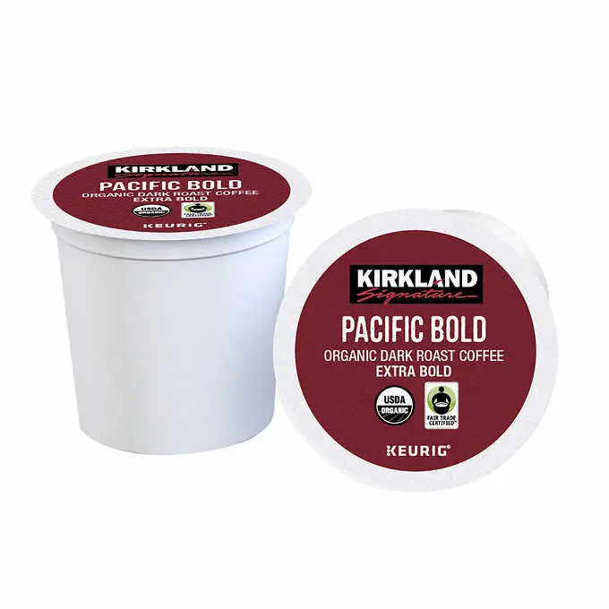 Kirkland Signature Organic Pacific Bold Dark Roast K-Cups – 120-Count, USDA Certified Organic