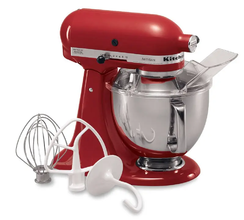 KitchenAid Artisan 5-Quart Stand Mixer – Empire Red Tilt-Head Model with Planetary Mixing Action