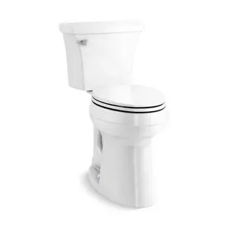 KOHLER Highline Arc Extra-Tall Elongated Toilet – 1.28 GPF Single-Flush, White, Includes Soft-Close Seat