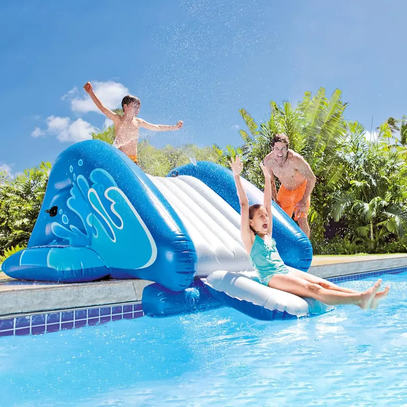 Kool Splash Inflatable Water Slide & Pool Combo with Built-In Sprayers – Family-Sized Outdoor Play Center for Ages 6+