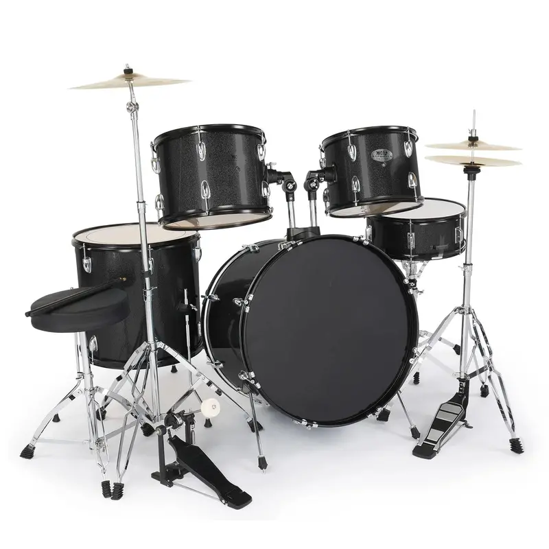Ktaxon 5-Piece Adult Drum Set – Full-Size 22" Kit with Cymbals, Throne, and Sticks