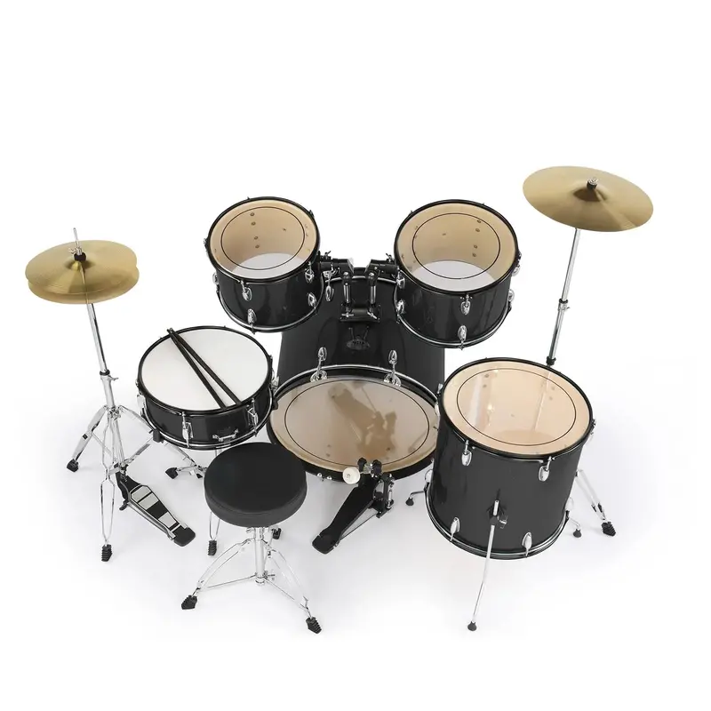 Ktaxon 5-Piece Adult Drum Set – Full-Size 22" Kit with Cymbals, Throne, and Sticks