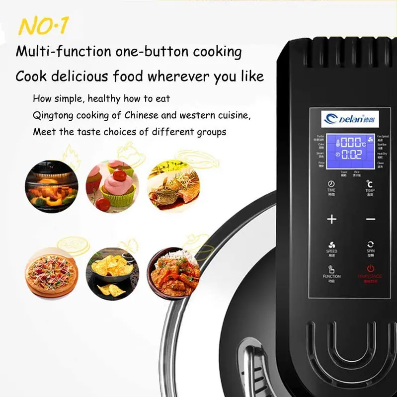 L.HPT Halogen Air Fryer Oven – Rapid-Cook Countertop Convection Oven with Digital Controls