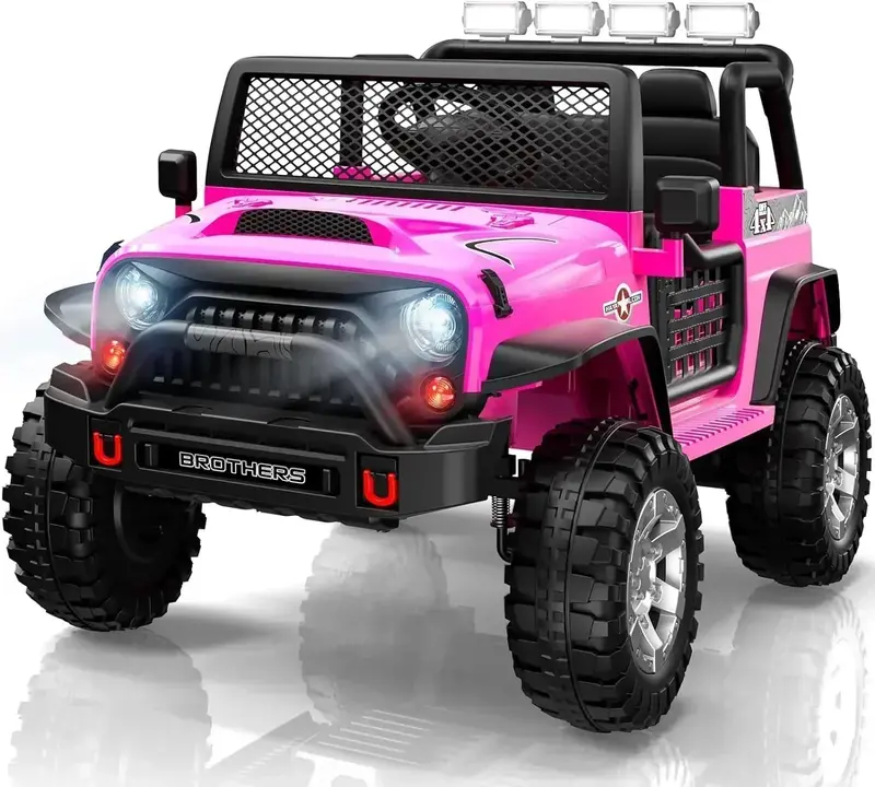 L8 12V Two-Seater Kids’ Electric Ride-On Car with Remote, 4-Wheel Suspension, and Bluetooth Speaker 2