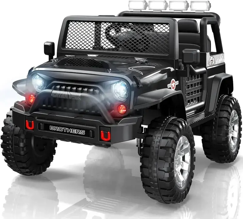 L8 12V Two-Seater Kids’ Electric Ride-On Car with Remote, 4-Wheel Suspension, and Bluetooth Speaker