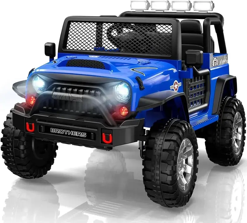 L8 12V Two-Seater Kids’ Electric Ride-On Car with Remote, 4-Wheel Suspension, and Bluetooth Speaker