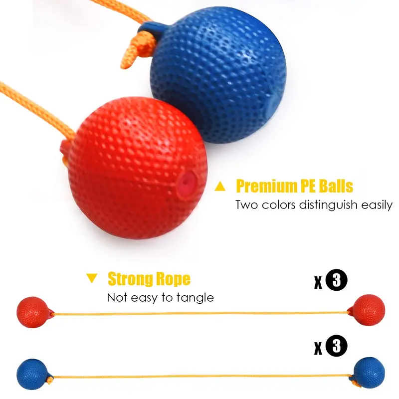 Ladder Ball Toss Game Set – Indoor/Outdoor Lawn Ladder Toss for Family Fun