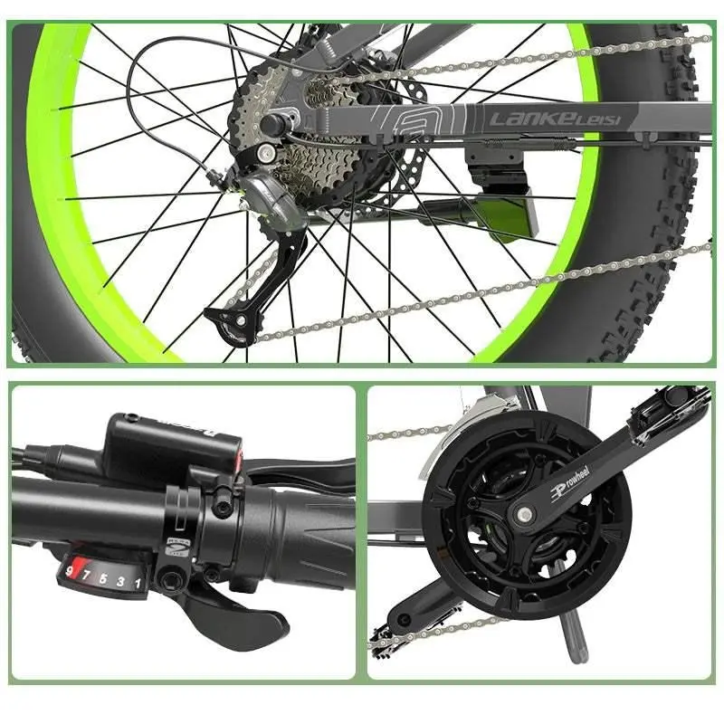 Lankeleisi XT750 Plus Fat Tire E-Mountain Bike – 1000W Motor, 26" Wheels, Dual Crown Fork, Foldable Design, 17.5Ah Battery