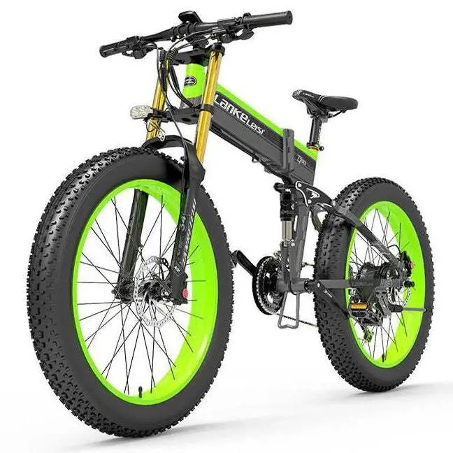 Lankeleisi XT750 Plus Fat Tire E-Mountain Bike – 1000W Motor, 26" Wheels, Dual Crown Fork, Foldable Frame