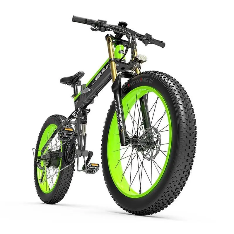 Lankeleisi XT750 Plus Fat Tire E-Mountain Bike – 1000W Motor, 26" Wheels, Dual Crown Fork, Foldable Frame