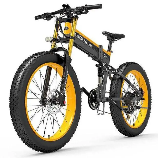 Lankeleisi XT750 Plus Fat Tire E-Mountain Bike – 1000W Motor, 26" Wheels, Dual Crown Fork, Foldable Frame