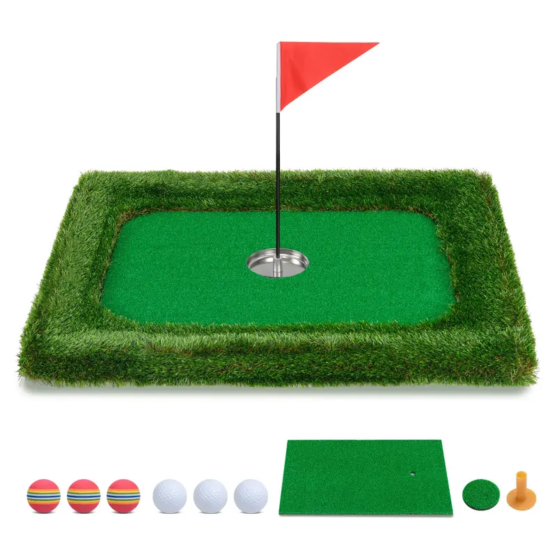 Large Rectangular Floating Golf Mat – Pool Chipping Green with Hitting Area, No Balls Included (37.5" x 25.5")