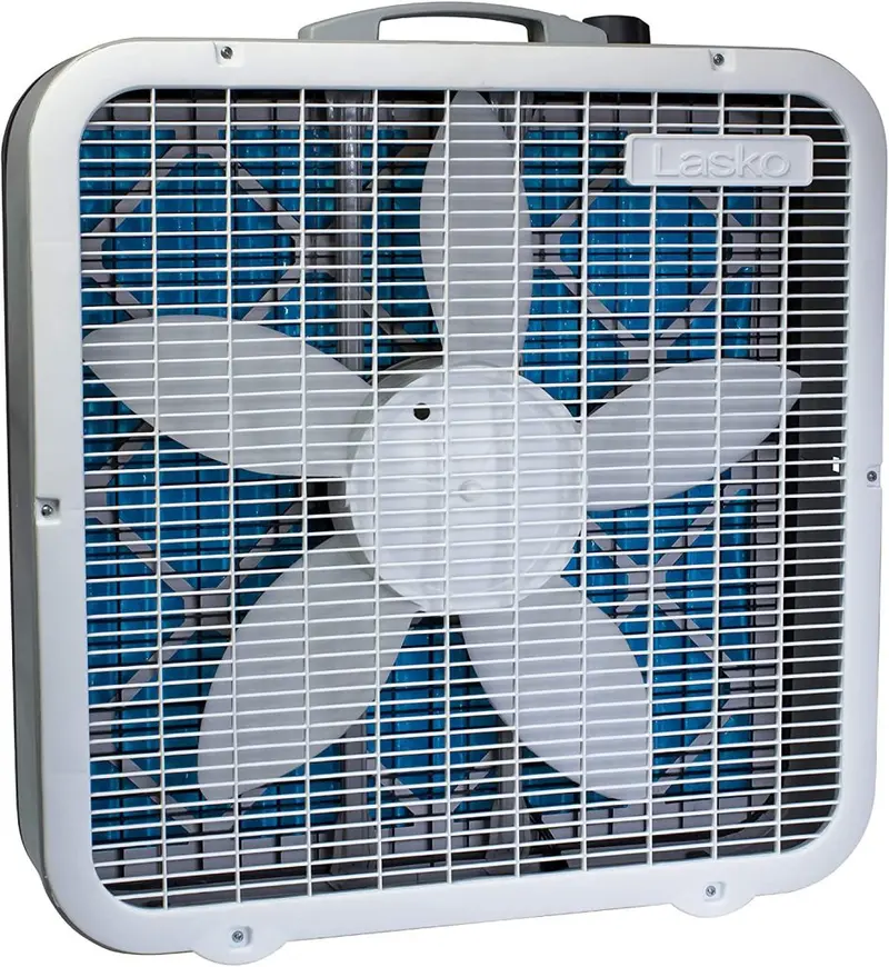 Lasko FF305 20" 2-in-1 Air Purifier & Oscillating Box Fan — 3 Speeds, White