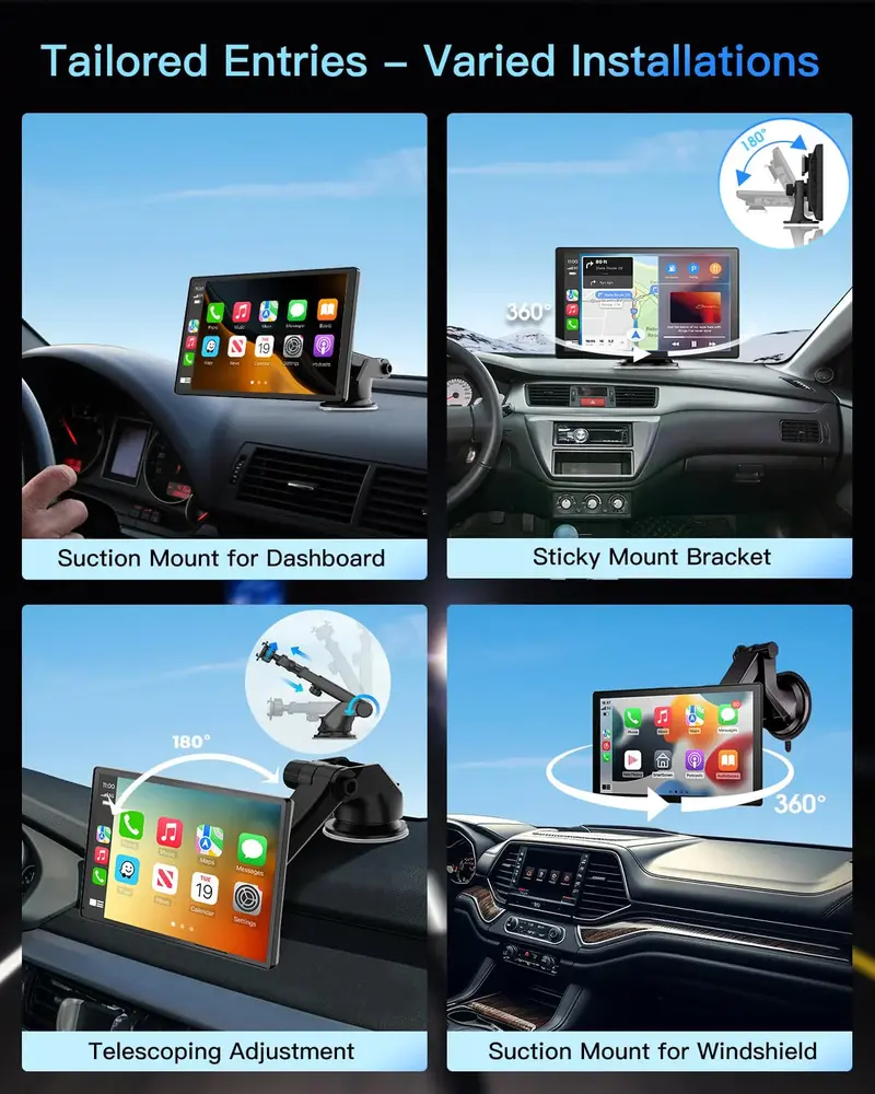 Laviay Wireless CarPlay Head Unit with 4K Resolution Dash Cam Integration