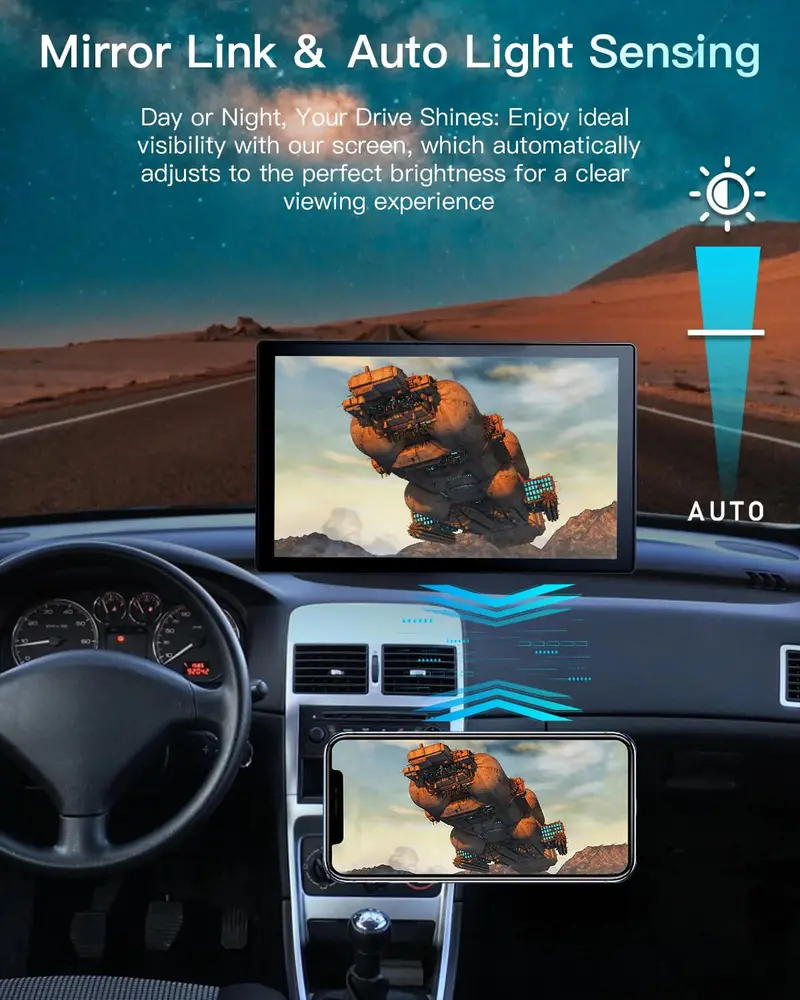 Laviay Wireless CarPlay Head Unit with 4K Resolution Dash Cam Integration