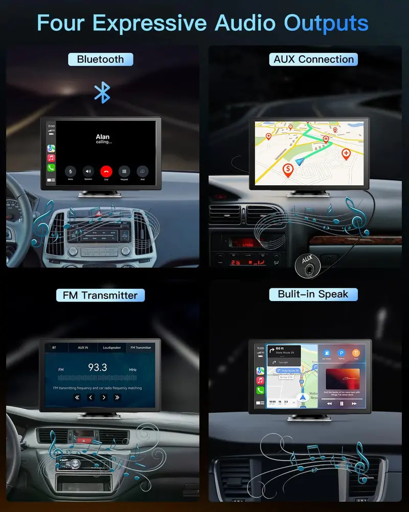 Laviay Wireless CarPlay Head Unit with 4K Resolution Dash Cam Integration