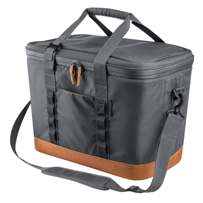 Leakproof Insulated Folding Cooler Bag with Rigid Structure & Easy-Carry Handles