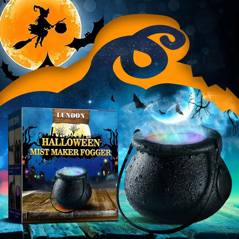 LED Color-Changing Halloween Smoke Machine – Fog Effects with Dynamic Lighting