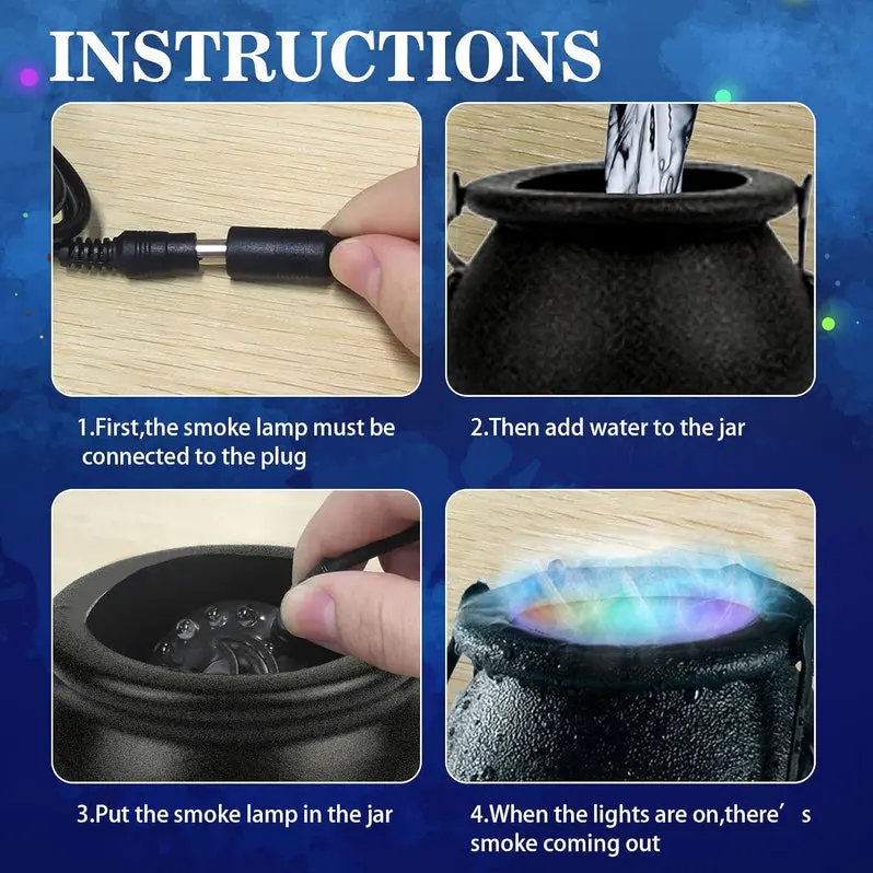 LED Color-Changing Halloween Smoke Machine – Fog Effects with Dynamic Lighting