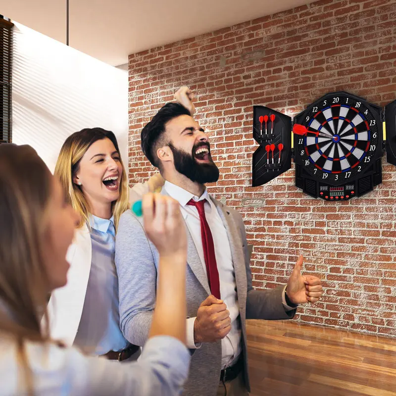 LED Electronic Dartboard Cabinet – Professional Dart Game Set for Home or Rec Room 2