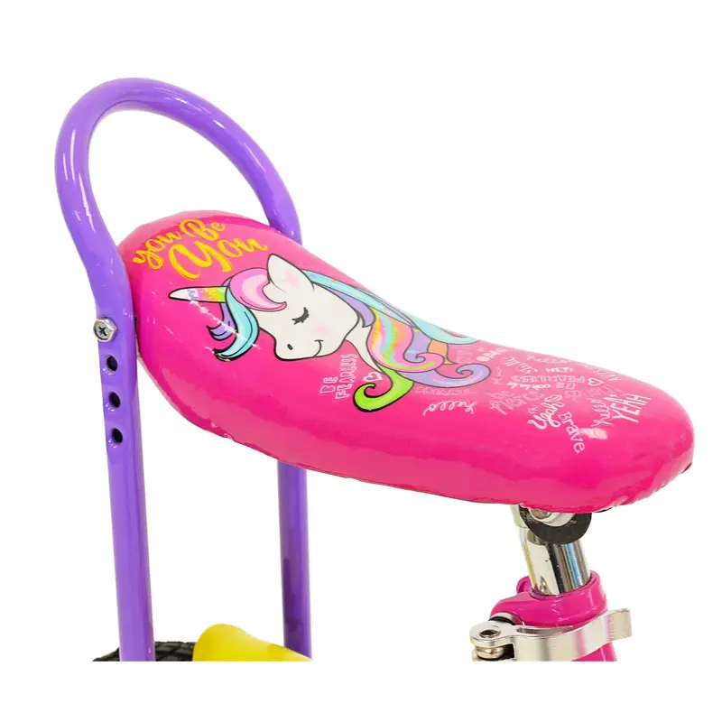 Let You Be You 12-Inch Unicorn Kids’ Bike – Pink and Purple Balance Bike for Toddlers