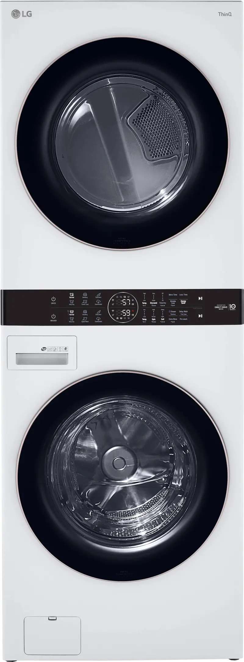 LG WashTower – All-in-One Washer & Dryer Combo: 4.5 Cu. Ft. Washer + 7.4 Cu. Ft. Electric Dryer, White