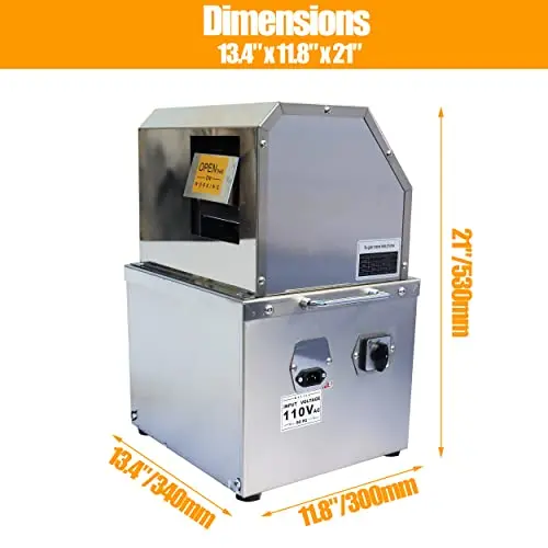 LGXEnzhuo Electric Sugarcane Juicer – 800W Stainless Steel Crusher with Triple Rollers, 110V Home/Commercial Use