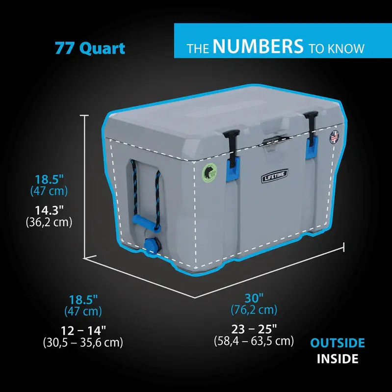 Lifetime 77-Quart Heavy-Duty Insulated Cooler – Model 90903
